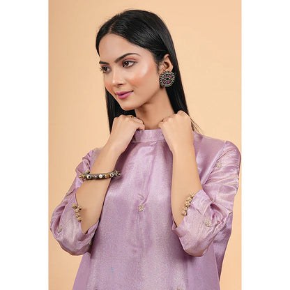 Studio Chiraiya Makhmal Lavender Embellished Kurta with Pant (Set of 2)