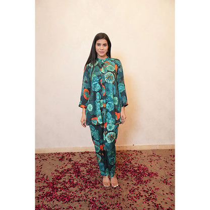 Studio Chiraiya Green Floral Co-Ord (Set of 2)