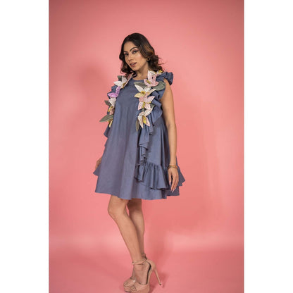 SUBTLE Blue Gul Mini Dress