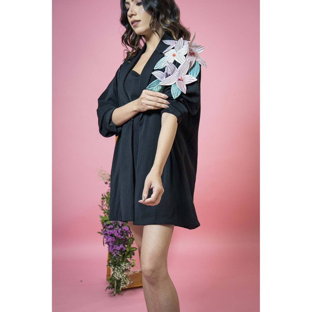 SUBTLE Black Gulnaz Blazer Mini Dress with Inner (Set of 2)