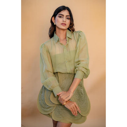 SUBTLE Green Butterfly Breeze Co-Ord Set