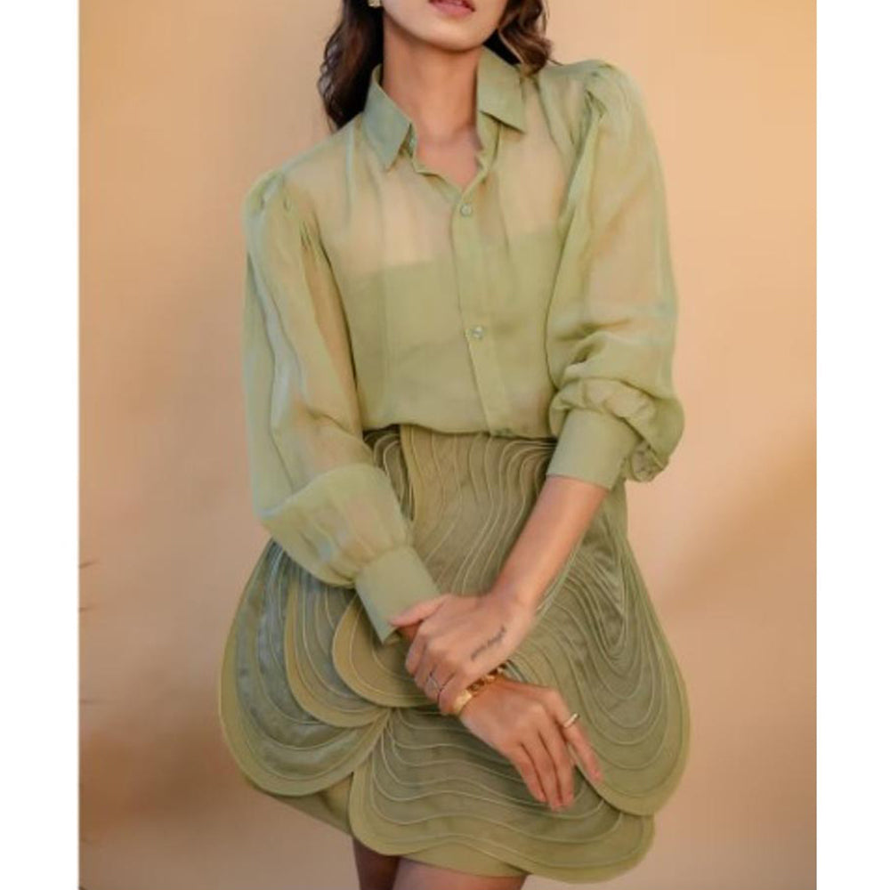 SUBTLE Green Butterfly Breeze Co-Ord Set