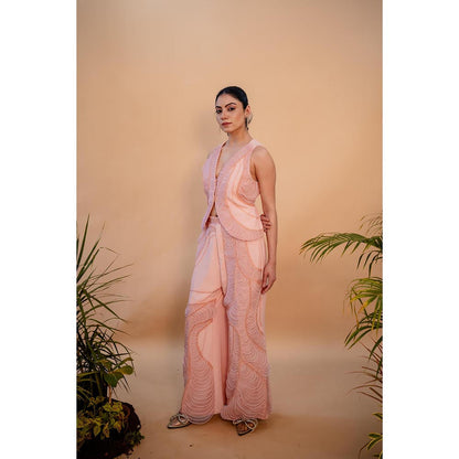 SUBTLE Pink Aeris Embroidered Co-Ord Set