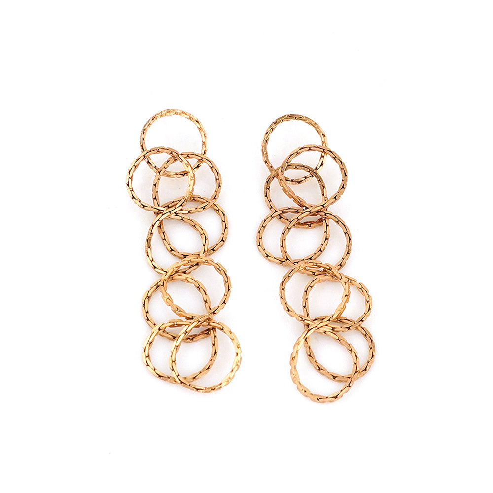 Suhani Pittie Gold Plated Tatting Chain Long Earrings