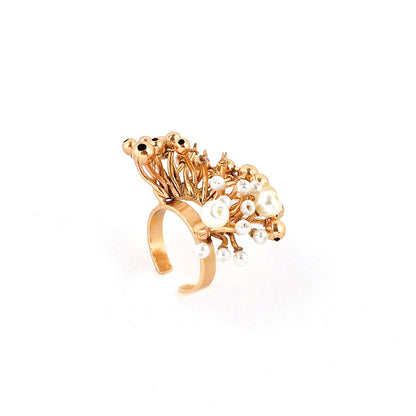 Suhani Pittie Gold Plated Pearl Reef Ring