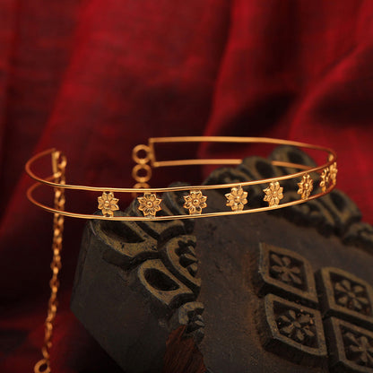 Suhani Pittie Gold Plated Wire And Engraved Flower Choker (Ode To Oneness Choker)