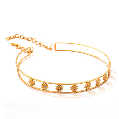 Suhani Pittie Gold Plated Wire And Engraved Flower Choker (Ode To Oneness Choker)