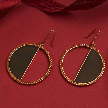 Suhani Pittie Gold Plated Half And Half Basil Green Acrylic Bali