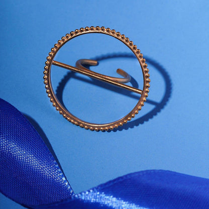 Suhani Pittie Gold Plated Round Ball Chain Wire Plain Ring