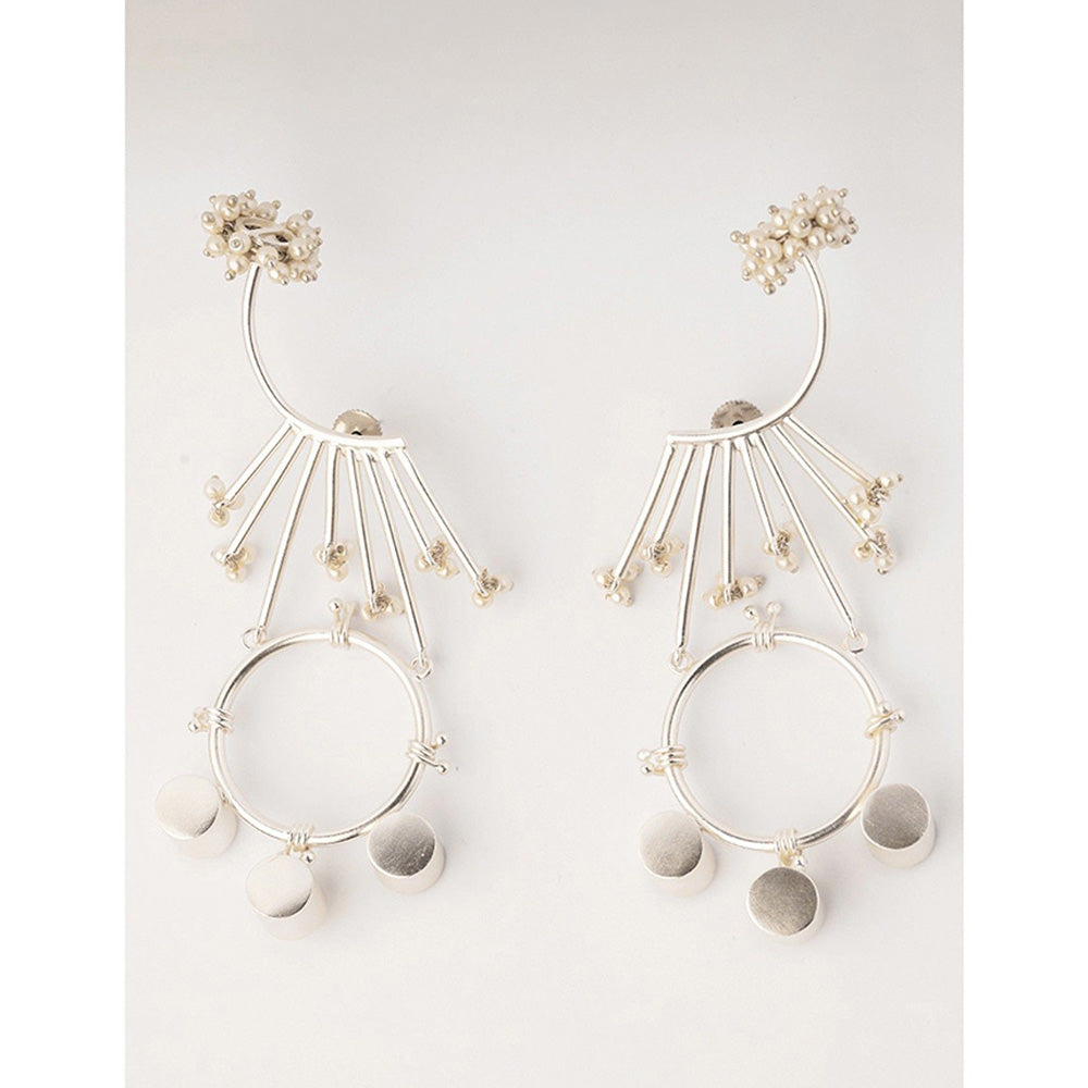 Suhani Pittie Pearl Bunch Statement Silver Earring
