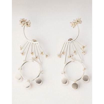 Suhani Pittie Pearl Bunch Statement Silver Earring