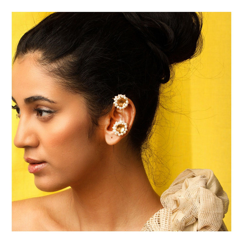 Suhani Pittie Pearl Bunch Ear Wrap