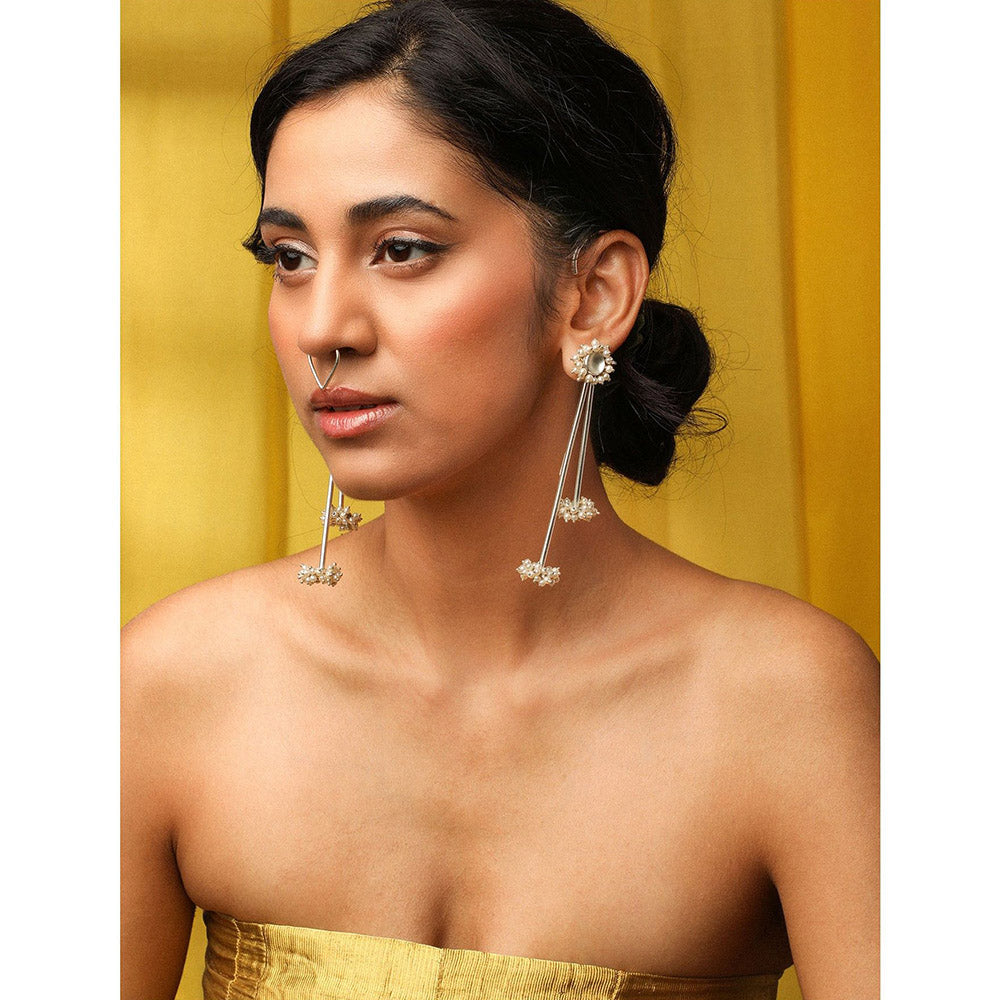 Suhani Pittie Pearl Bunch Shoulder Duster