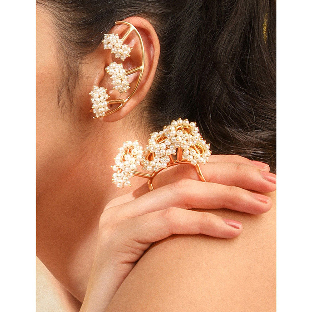 Suhani Pittie Pearl Bunch High Ring