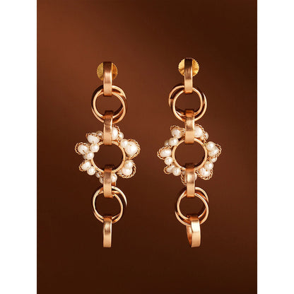 Suhani Pittie Neutron Loop 22k Gold Plated Pearl Earrings