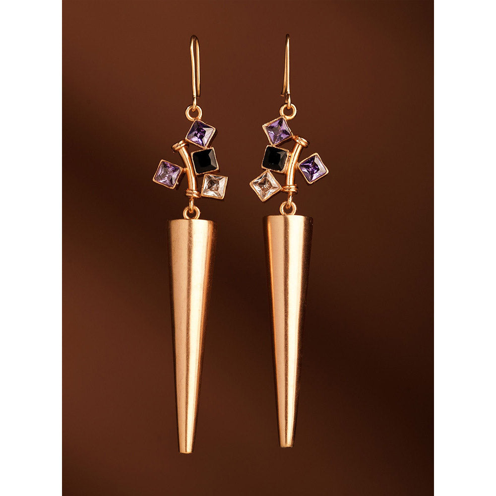 Suhani Pittie Twilight Sabre Multi 22k Gold Plated Spike Earrings