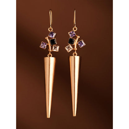 Suhani Pittie Twilight Sabre Multi 22k Gold Plated Spike Earrings