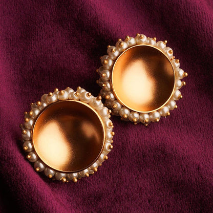 Suhani Pittie Gold Deity 22k Gold Plated Jhallar Stud Earrings