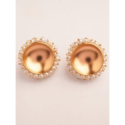 Suhani Pittie Gold Deity 22k Gold Plated Jhallar Stud Earrings