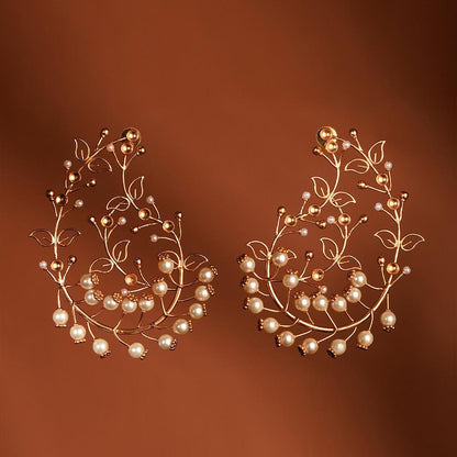 Suhani Pittie Pearl Empress 22k Gold-Plated Drop Earrings