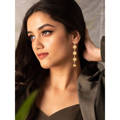 Suhani Pittie Gold coin motif drop earrings