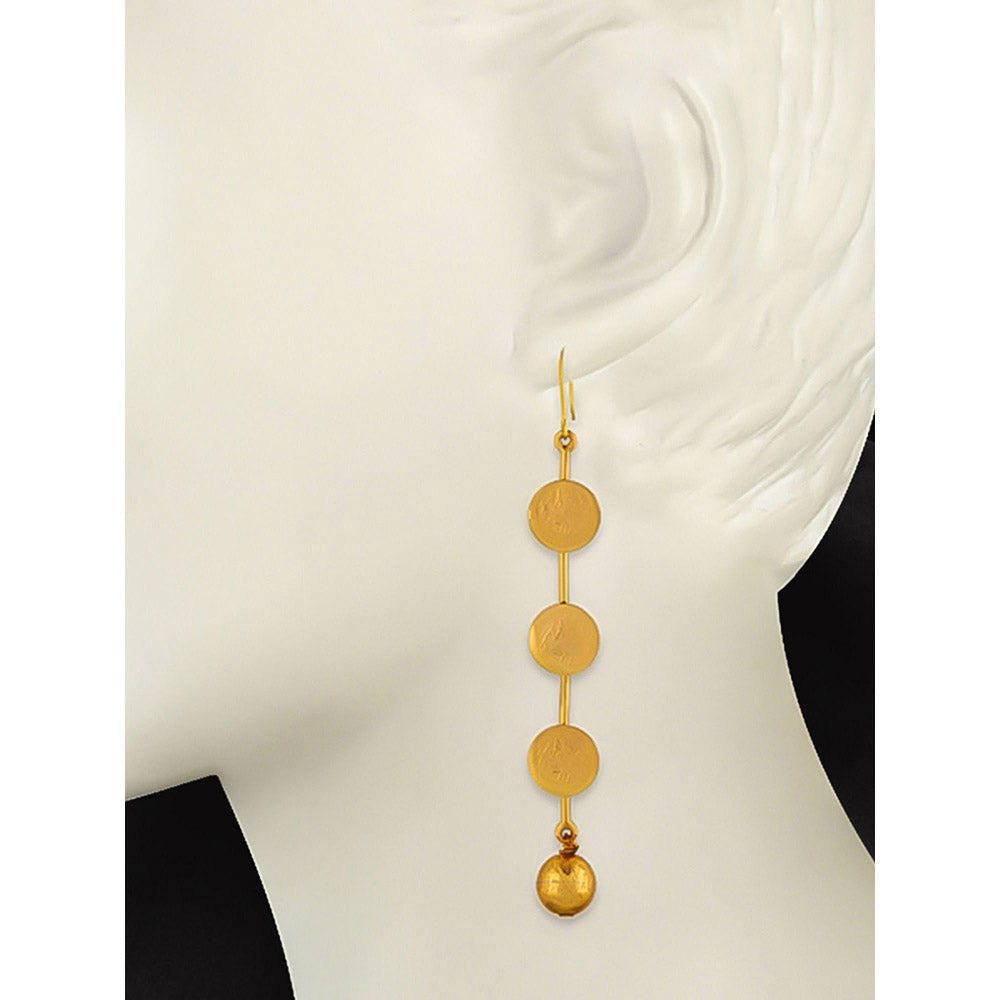 Suhani Pittie Gold coin motif drop earrings