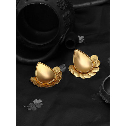 Suhani Pittie Gold diya earrings with coin motif