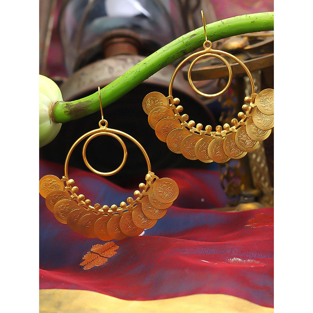 Suhani Pittie Gold coin pankha earrings