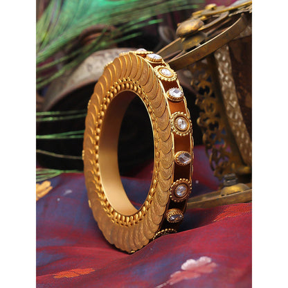 Suhani Pittie Gold coin bangle hand cuff with floating crystals