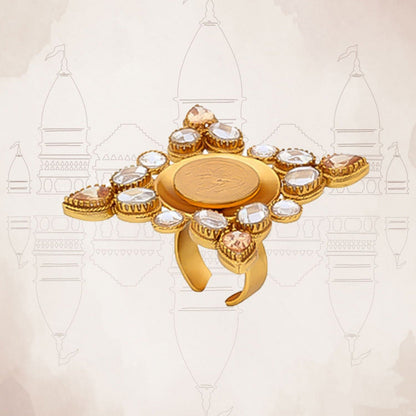 Suhani Pittie Gold coin and crystal ring