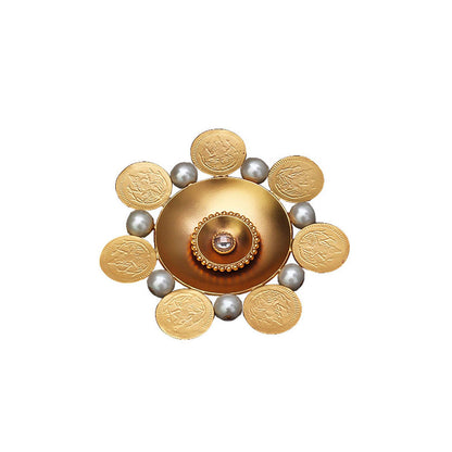 Suhani Pittie Gold Kasu Coin hair accessory