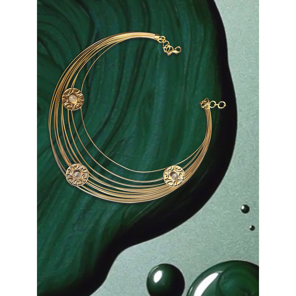 Suhani Pittie Molten Gyre 22K Gold Plated Neckpiece