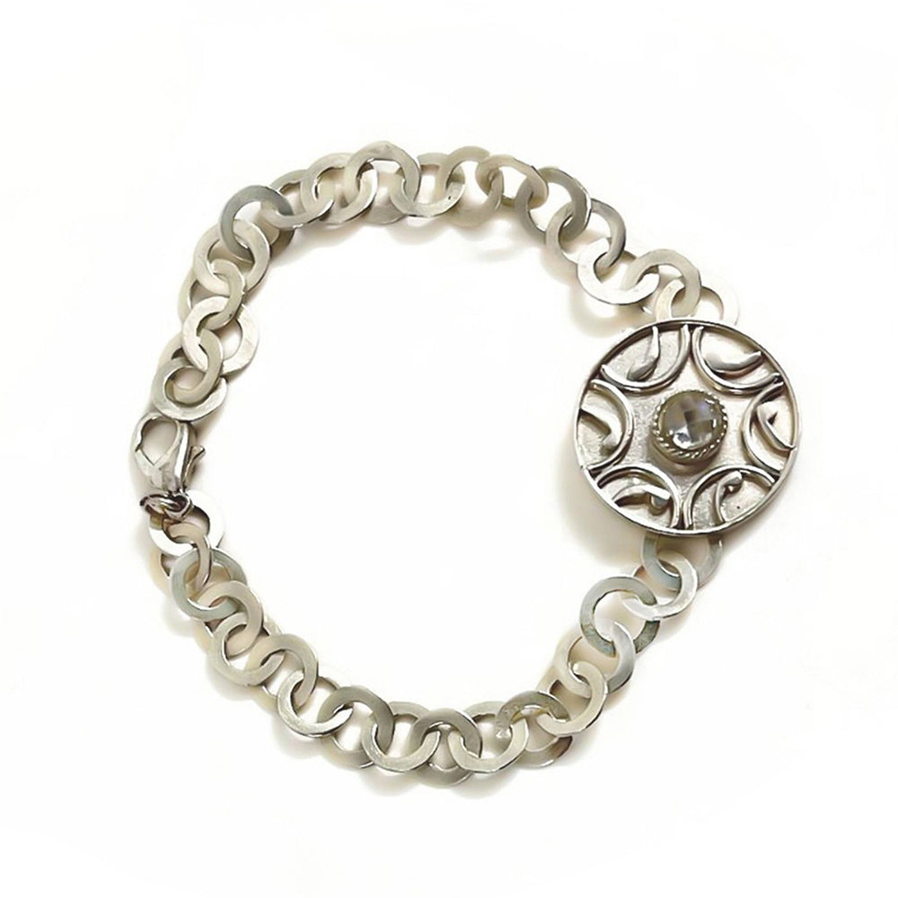 Suhani Pittie White Shield Maiden Silver Bracelet
