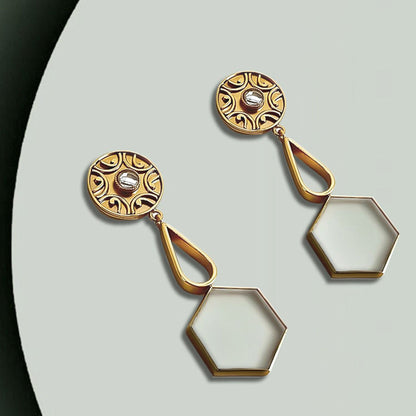 Suhani Pittie White Sumerian Solstice 22K Gold Plated Earrings