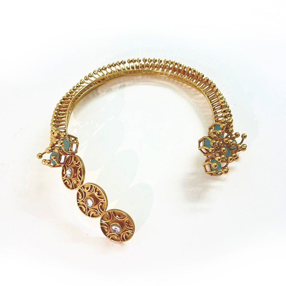 Suhani Pittie White Indie Rock 22K Gold Plated Choker Neckpiece