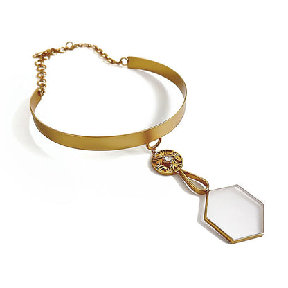Suhani Pittie White Axl Ice 22K Gold Plated Choker