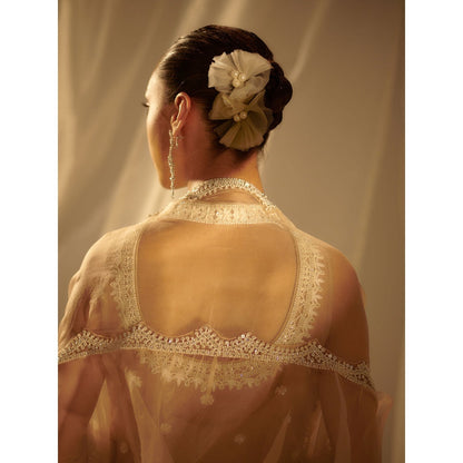 SUHINO Beige Kurta Sharara with Inner & Dupatta (Set of 4)