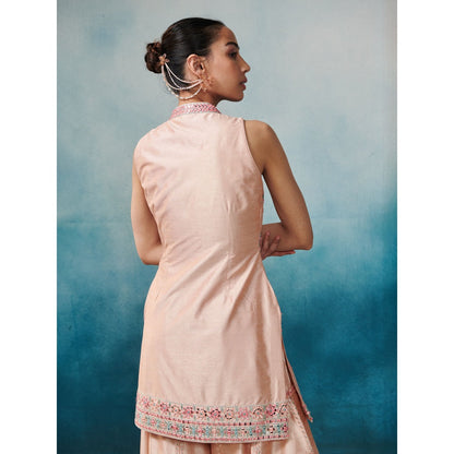 SUHINO Front Open Kurta Gharara & Dupatta (Set of 3)