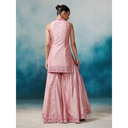 SUHINO Front Open Kurta Gharara & Dupatta (Set of 3)