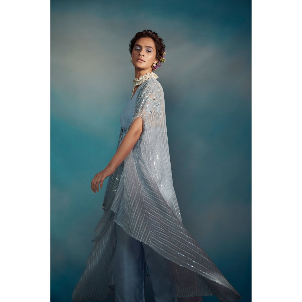 SUHINO Ice-Blue Co-Ord (Set of 3)