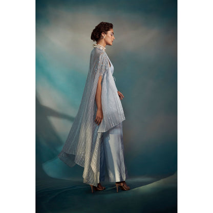 SUHINO Ice-Blue Co-Ord (Set of 3)