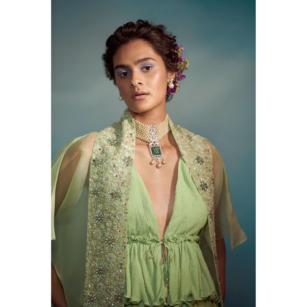 SUHINO Lime Green Co-Ord (Set of 3)