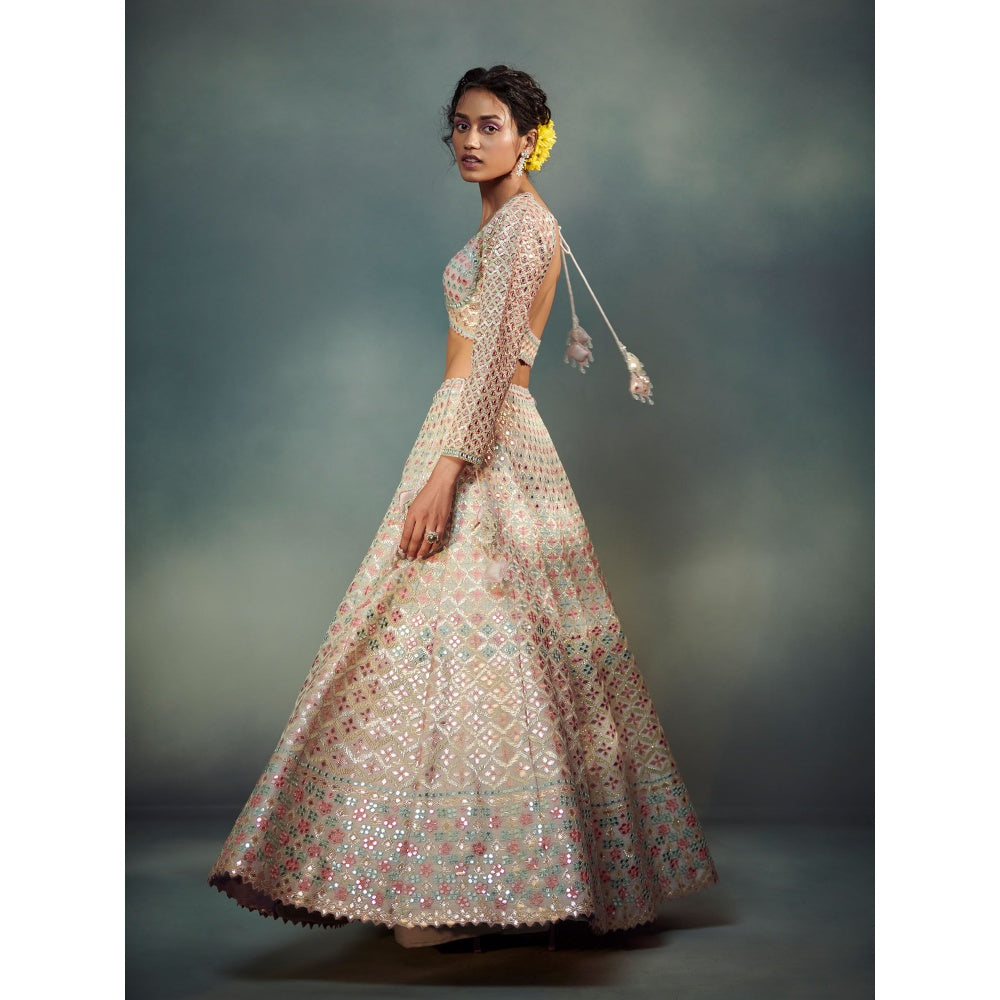 SUHINO Multi-Color Lehenga Blouse & Dupatta (Set of 3)