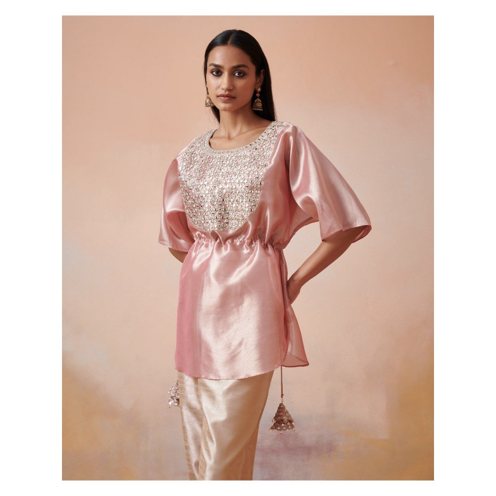 SUHINO Soft Pink Tissue Co-Ord (Set of 2)