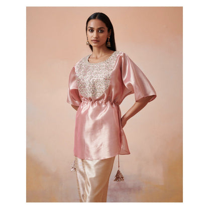 SUHINO Soft Pink Tissue Co-Ord (Set of 2)