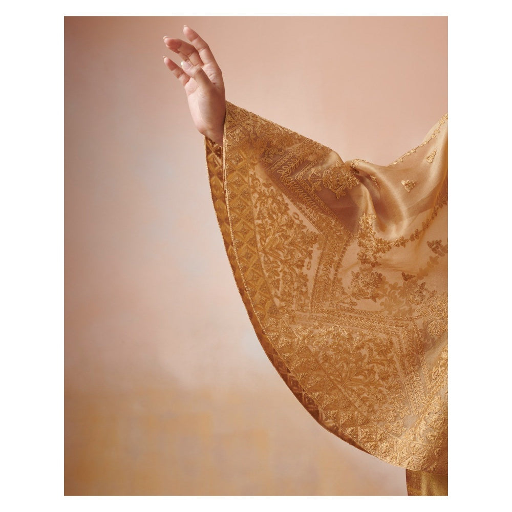 SUHINO Mustard Organza Co-Ord (Set of 3)