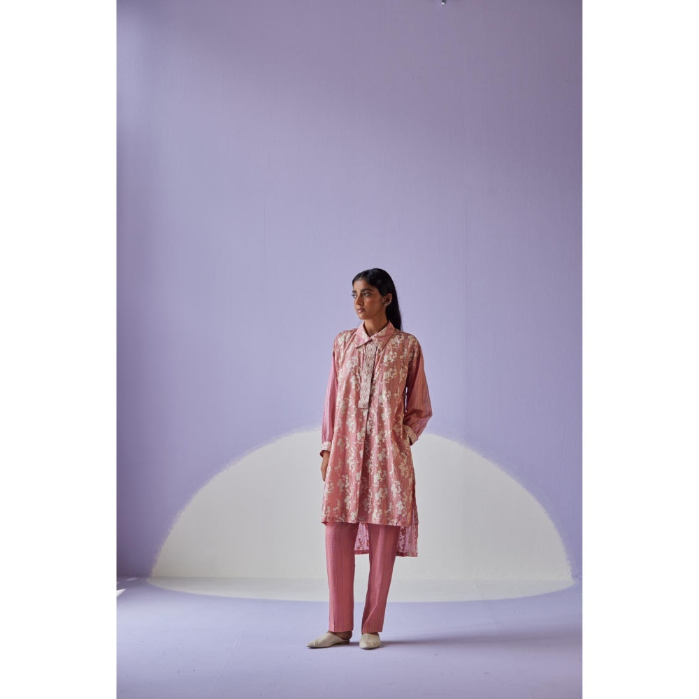 Surbhi Gupta Rose Pink Kurta and Pant (Set of 2)