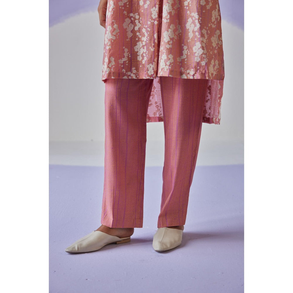 Surbhi Gupta Rose Pink Kurta and Pant (Set of 2)