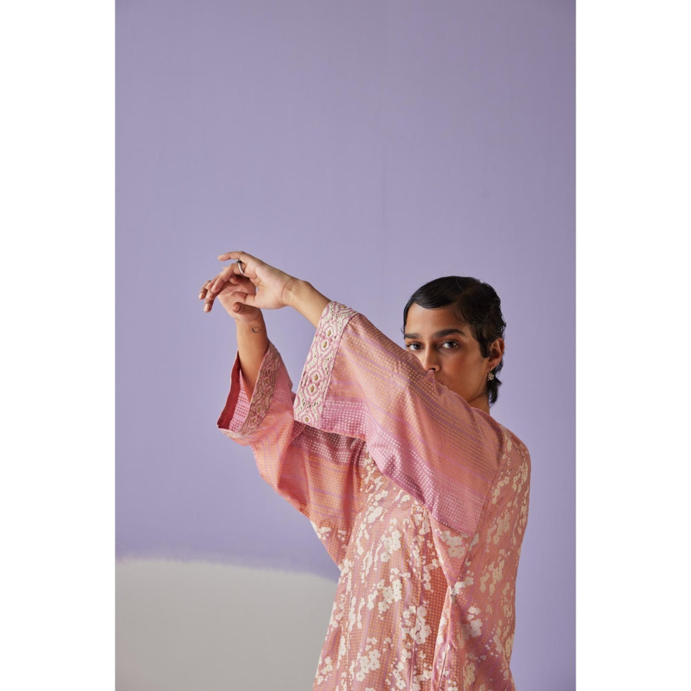 Surbhi Gupta Rose Pink Antifit Kurta and Pant (Set of 2)
