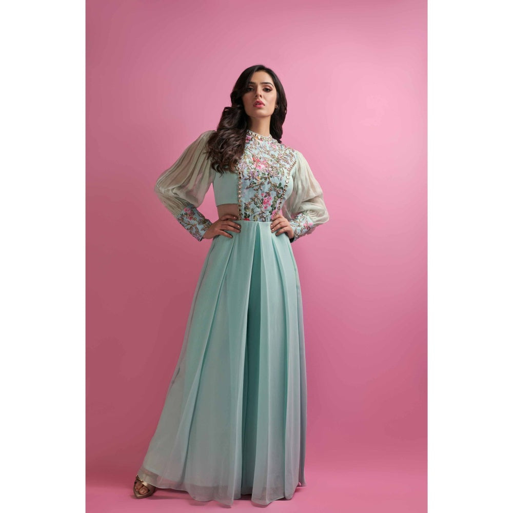 Suruchi Parakh Green Embellished Jumpsuit